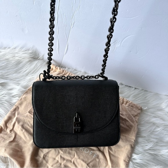 NWT brand new Rebecca Minkoff Love Too Crossbody Black Chain Strap Purse Bag - Picture 6 of 9